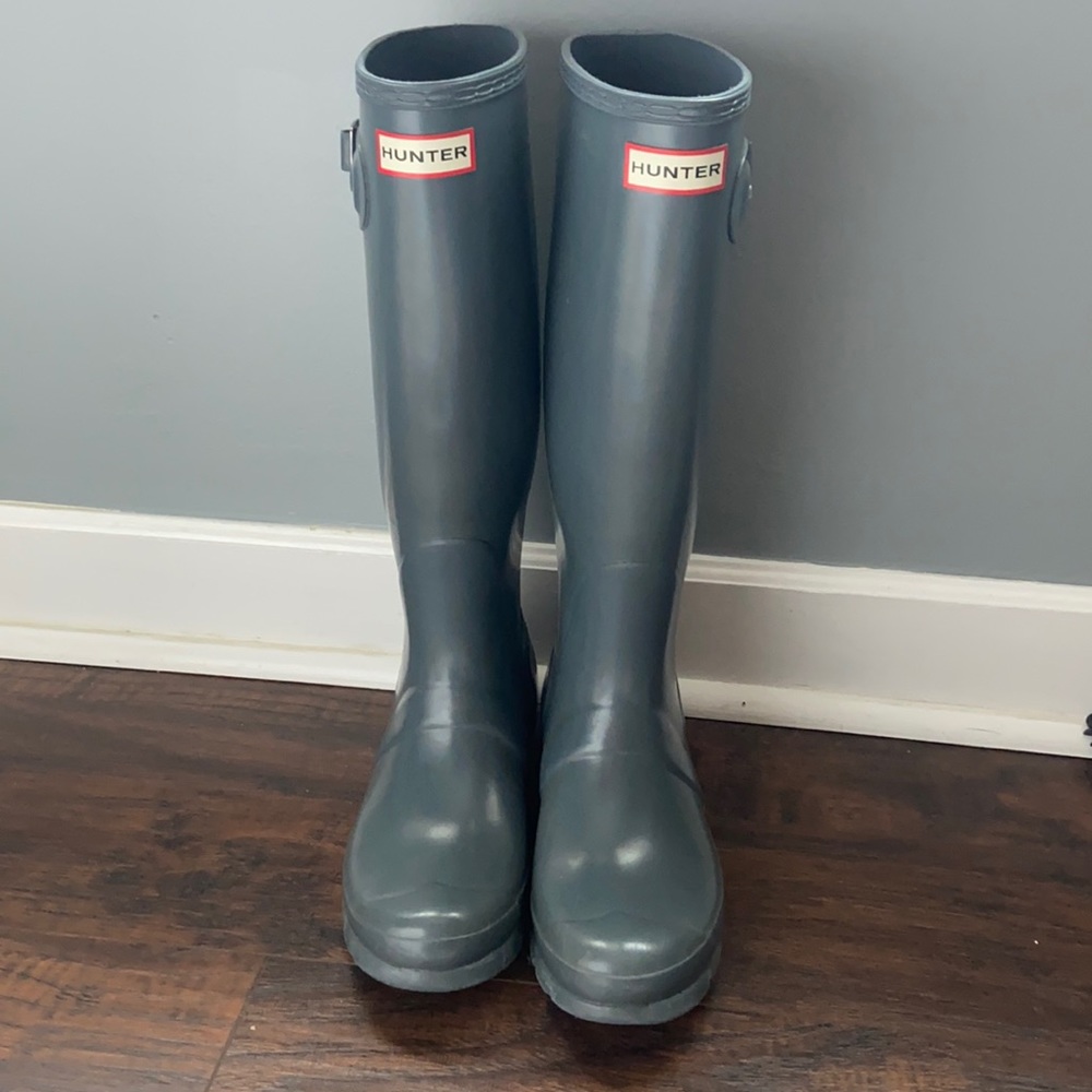 Gray Hunter Rain Boots - image 1